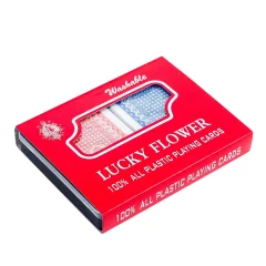 Карты игральные пластиковые "Lucky flower" (2 колоды по 54 шт.)